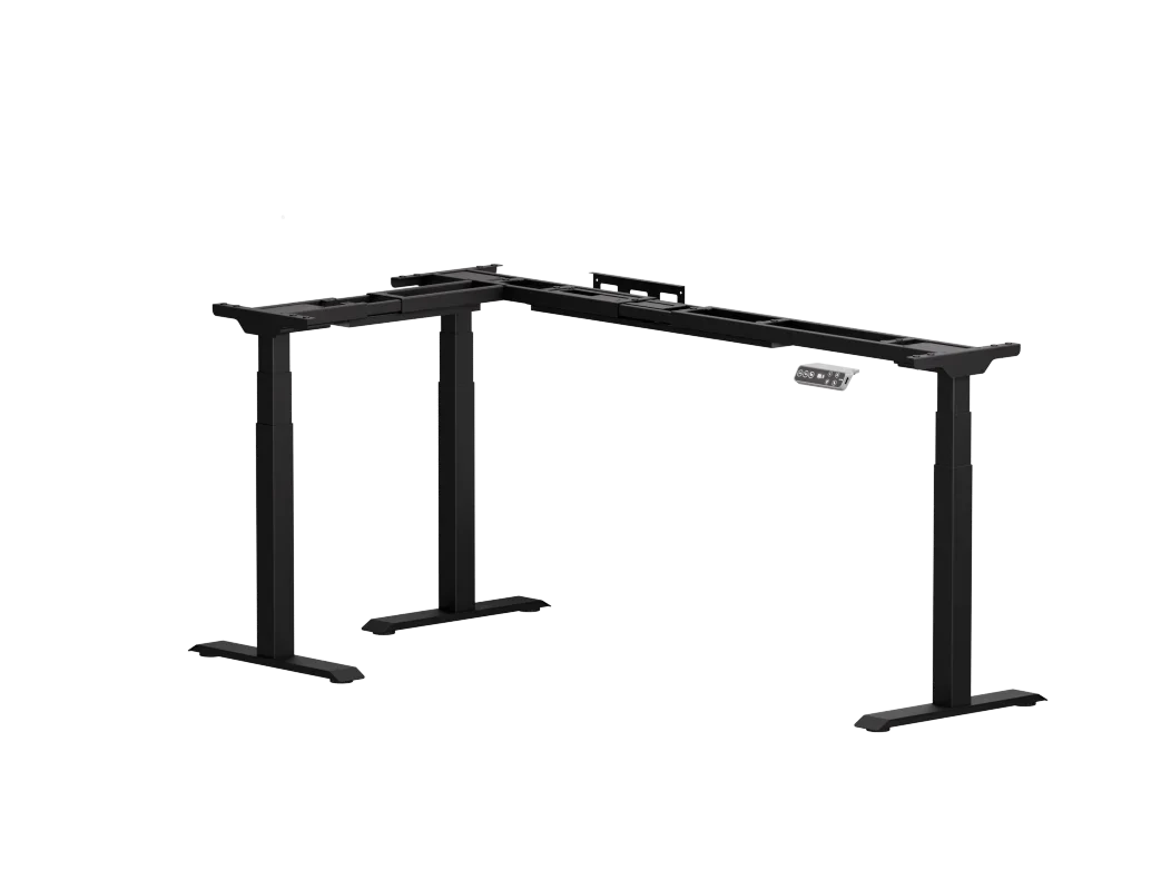 Black E7L frame-only render on light grey.